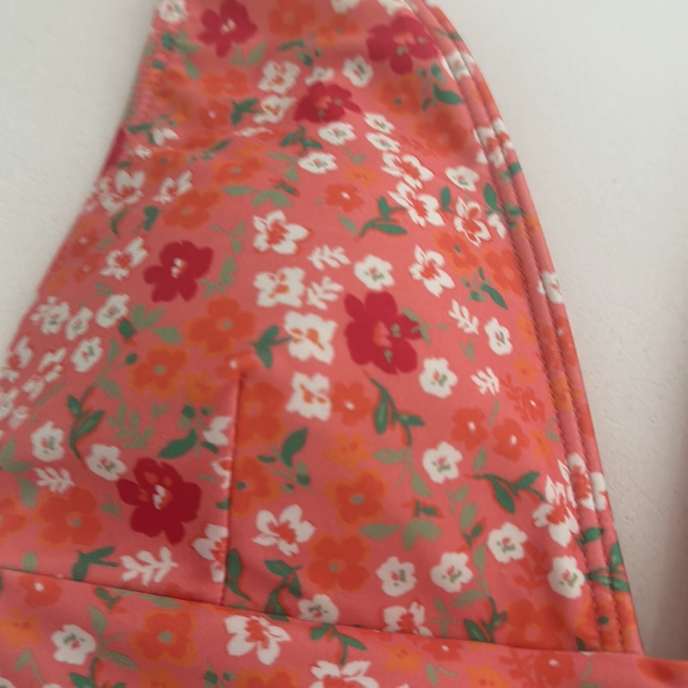 summersalt Coral Floral Halter One-Piece Swimsuit - Picture 4 of 11